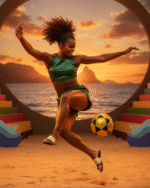 Sandália flat em couro bronze - Imagem 3