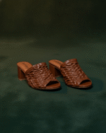 Sandalia salto bloco ( 5 cm/s ) - Marrom