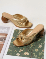 Sandália salto bola (5cms ) - Ouro - Imagem 8